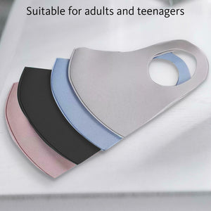 Unisex Face Masks Breathable & Reusable 4 Pieces - Grey, Pink, Blue & Black