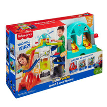 Load image into Gallery viewer, Fisher-Price Little People Launch &amp; Loop Raceway Vehicle Playset