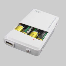 Load image into Gallery viewer, Artis Portable 4xAA Battery Charger for Smart phone, White