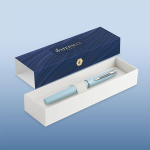 Waterman Allure Fountain Pen Baby Blue Pastel Fine Nib Blue Ink Gift Box
