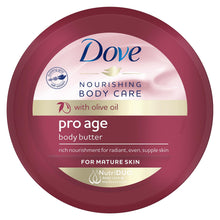 Load image into Gallery viewer, Dove Pro Age Body Butter Nourishing Body Care+Moisture with Olive Oil, 12x250ml