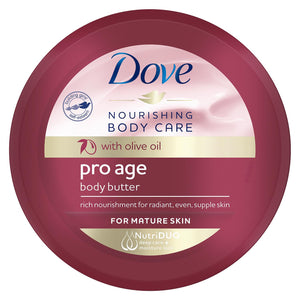 Dove Pro Age Body Butter Nourishing Body Care+Moisture with Olive Oil, 12x250ml