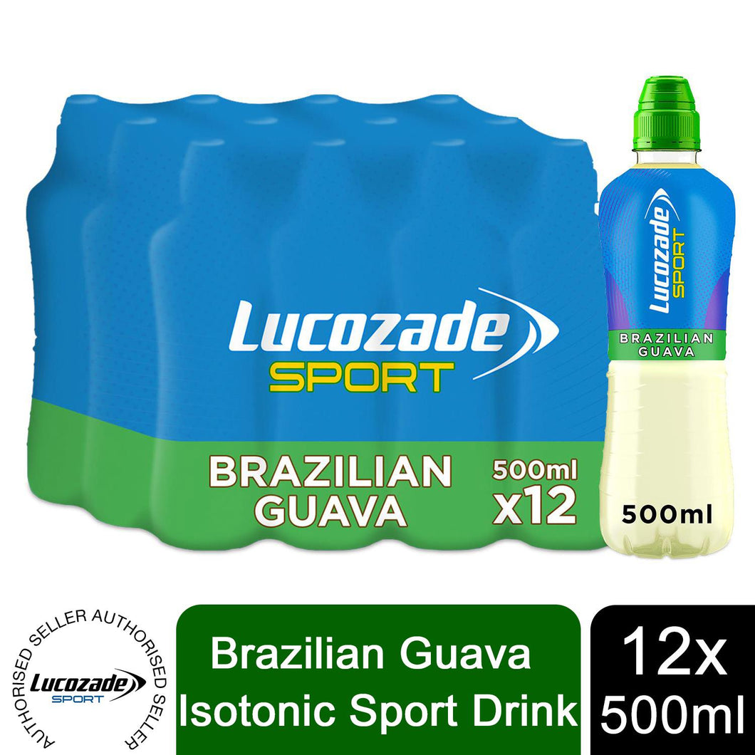 12 Pack of Lucozade Sport Brazilian Guava Sports Drink, 500ml