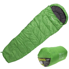 Load image into Gallery viewer, Summit Mummy Therma Sleeping Bag 250gsm For Camping FestivalHoliday Hiking Green