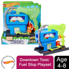 Load image into Gallery viewer, Hot Wheels Downtown Toxic Fuel Stop Playset