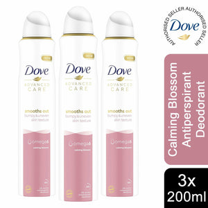 3xof200ml Dove Advanced Care Anti-Perspirant Deodorant, Choose Your Fragrance