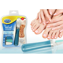 Load image into Gallery viewer, Scholl&#39;s Velvet Smooth Electronic Nail Care System - Blue