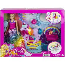 Load image into Gallery viewer, Barbie Dreamtopia Unicorn Pet Playset with Princess Doll