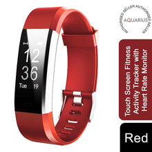 Load image into Gallery viewer, Aquarius Touch Screen Fitness Activity Tracker with Dynamic HRM - Red