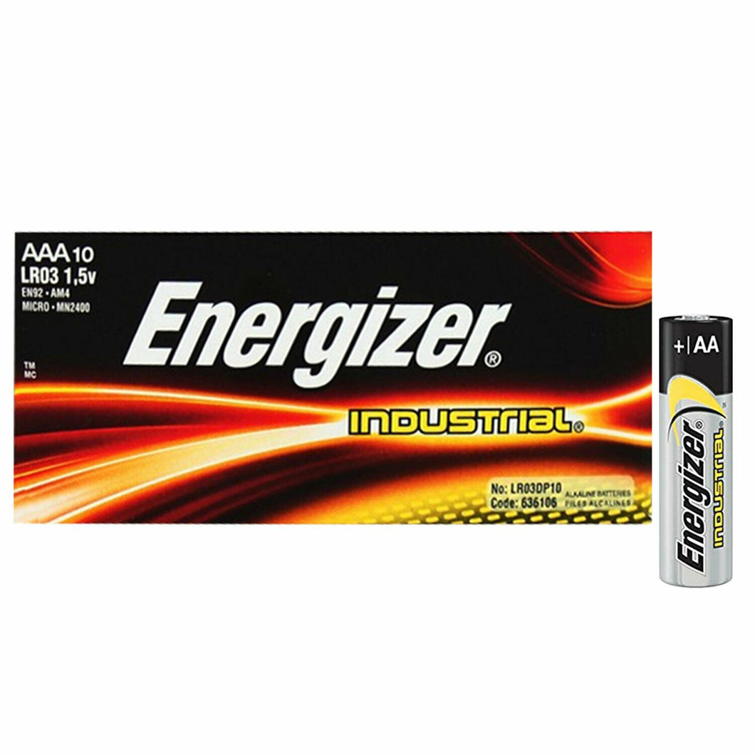 Energizer Industrial Alkaline AAA Batteries Pack of 10