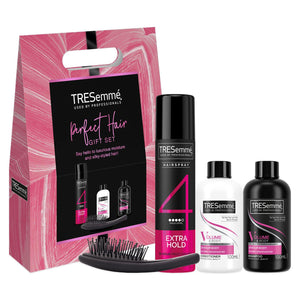 TRESemme Perfect Hair Shampoo, Conditioner, Spray Gift Set for Her w/ Hairbrush