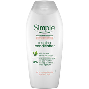 400ml Simple Scalp & Hair Relief Restoring Shampoo & Conditioner DuoWithAelovera