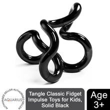 Load image into Gallery viewer, Aquarius Tangle Classic Fidget Impulse Toys for Kids Age 3 Years+, Solid Black