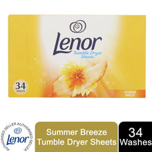 Load image into Gallery viewer, 6 x 34 Lenor Sheets Summer Breeze Fabric Softener Dryer