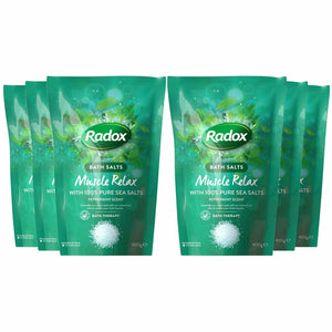 Radox Bath Salts Muscle Relax Bath Therapy, Peppermint,Pack of Six, 900gm