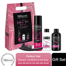 Load image into Gallery viewer, TRESemme Perfect Hair Shampoo, Conditioner, Spray Gift Set for Her w/ Hairbrush