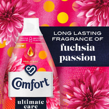 Load image into Gallery viewer, 3x of 870ml Comfort Ultimate Care Fuchsia Passion Liquid Fabric Conditioner 58W