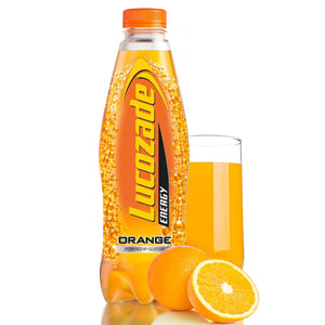 12 Pack of 900ml Lucozade Orange Sparkling Energy Drink Powered By Glucose