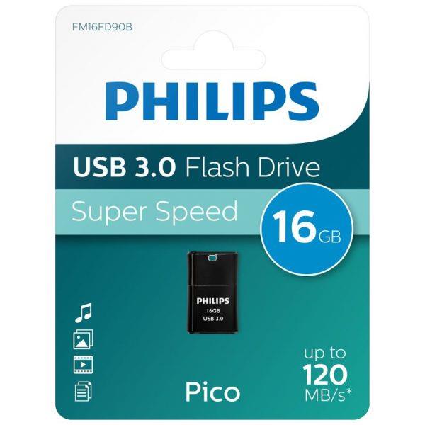 Philips USB 3.0 Pico Edition Flash Drive 16GB - Black