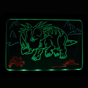 Doodle Kid's 15.4 Inch Magic LED Light Dinosaur Pictures Magic Drawing Board