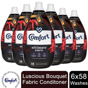 6x 58W Comfort Fabric Luscious Bouquet With Ultra Concentrated Conditioner,870ml