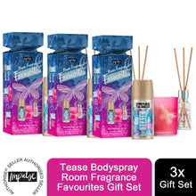 Load image into Gallery viewer, Impulse Room Fragrance Favourite Tease Bodyspray+Gift Set with Diffuser &amp; Candle