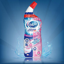 Load image into Gallery viewer, Bloo Power Active Gel Toilet Pink Gel Flowers Anti-Limescale 700 ml, 5 Bottles