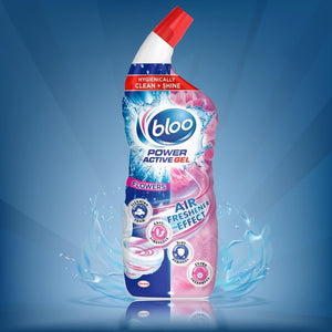 Bloo Power Active Gel Toilet Pink Gel Flowers Anti-Limescale 700 ml, 5 Bottles