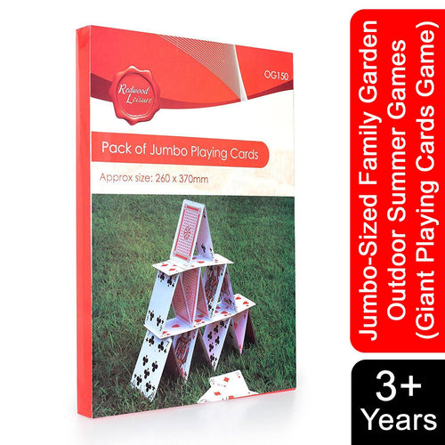 Jumbo-Sized Family Garden Outdoor Summer Games - Giant Playing Cards Game