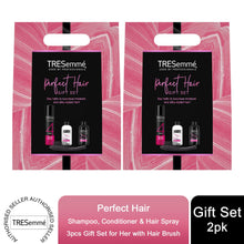 Load image into Gallery viewer, TRESemme Perfect Hair Shampoo, Conditioner, Spray Gift Set for Her w/ Hairbrush