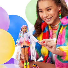 Load image into Gallery viewer, Barbie Extra Doll in Denim Jacket with Rainbow Braids