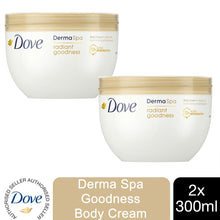 Load image into Gallery viewer, 2pk of 300ml Dove DermaSpa Goodness 3 with Omega Oil Body Cream for Dry Skin