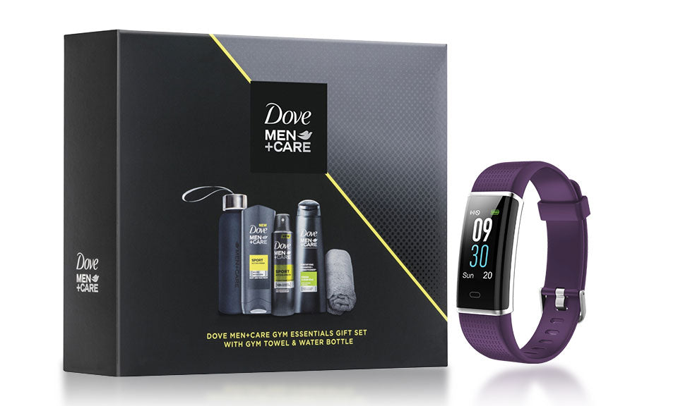 Aquarius AQ200 Fitness Tracker With Dove M+C Gym Essentials Gift Set