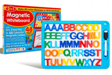 Load image into Gallery viewer, Deluxe 2 in 1 Magnetic Playboard With 48 Letters Assorted