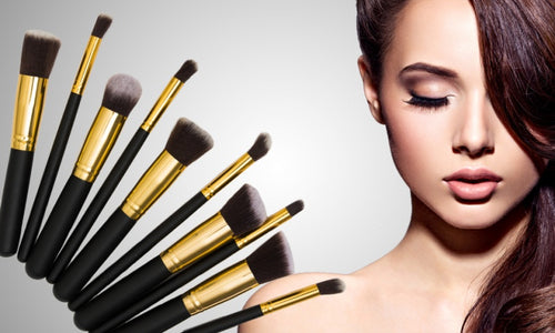 10pc deluxe makeup brushes