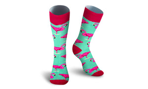 Men's Cotton Casual Flamingo Printed Socks