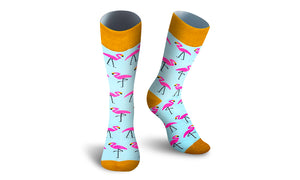 Men's Cotton Casual Flamingo Printed Socks