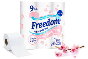 Freedom Pink Toilet Paper 3Ply - 45, 90 Or 135 Rolls