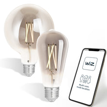 Load image into Gallery viewer, WiZ LED Smart Filament Bulb Smoky ES(E27) Tuneable White &amp; Dimmable: