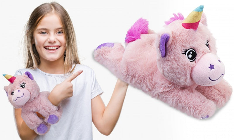 28cm Hugglers Snap Band Plush Unicorn