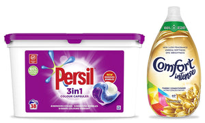 Persil Capsules and Comfort Intense Fabric Conditioner Bundle