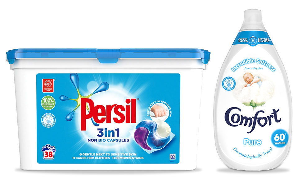 Persil Capsules and Comfort Intense Fabric Conditioner Bundle