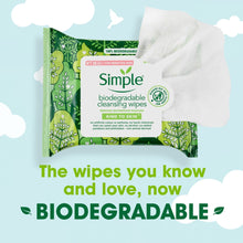Load image into Gallery viewer, 3 x 20 Wipes Simple Kind to Skin Cleansing Wipes For Sensitive Skin