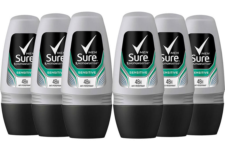 Sure Men Roll On Anti-Perspirant Deodorant, Pack Of Six, 50ml