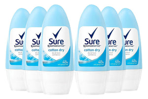 Sure For Women Antiperspirant Roll On, Pack of Six, 50ml