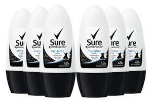 Sure For Women Antiperspirant Roll On, Pack of Six, 50ml