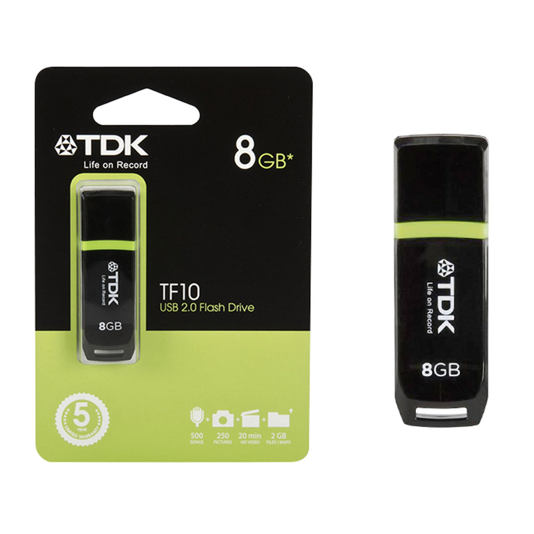 TDK TF10 USB Flash Drive - Black : 8GB – Avant Garde Brands