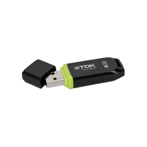 TDK TF10 USB 2.0 Flash Drive - Black : 8GB