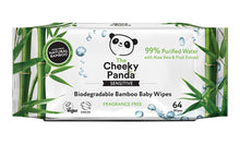 Load image into Gallery viewer, The Cheeky Panda Biodegradable Bamboo Baby Wipes