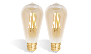 WiZ LED Smart Filament Bulb Amber ES (E27) Tuneable White & Dimmable: